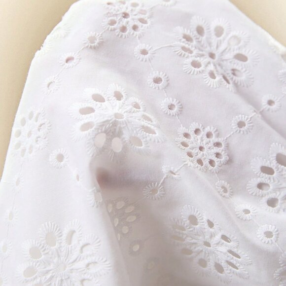 White Boho Women's French Hollow Crochet Skirt - Picture 4 of 4